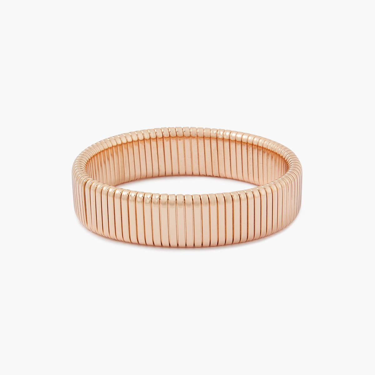 Bracelet strié doré