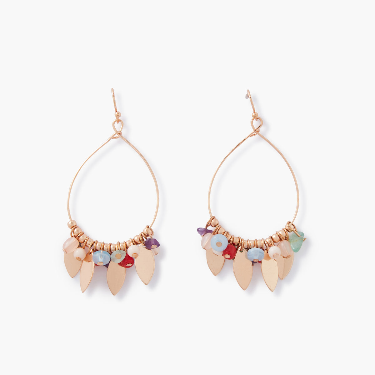 Boucles d'oreilles goutte pampilles et pierres