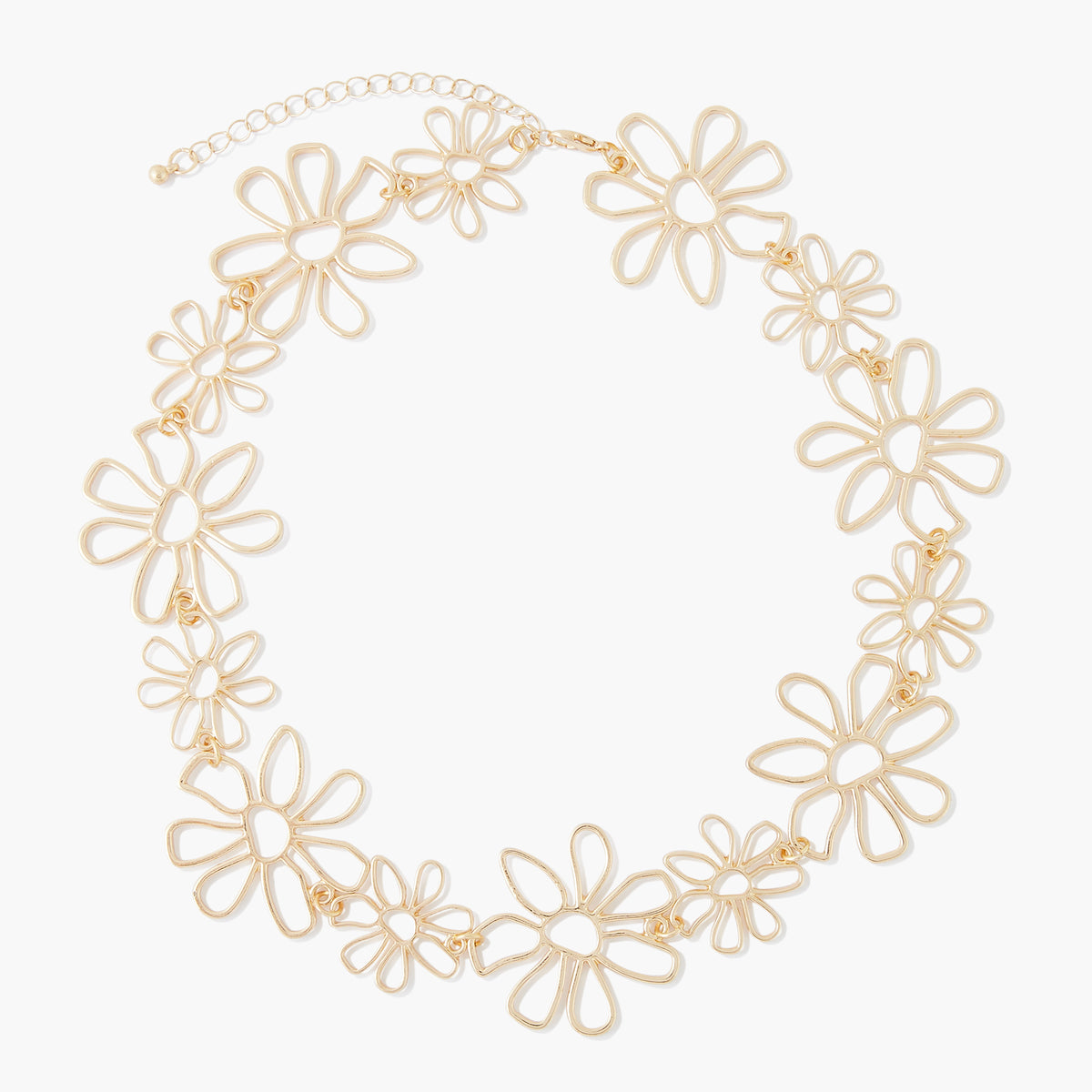 Collier plastron à fleurs