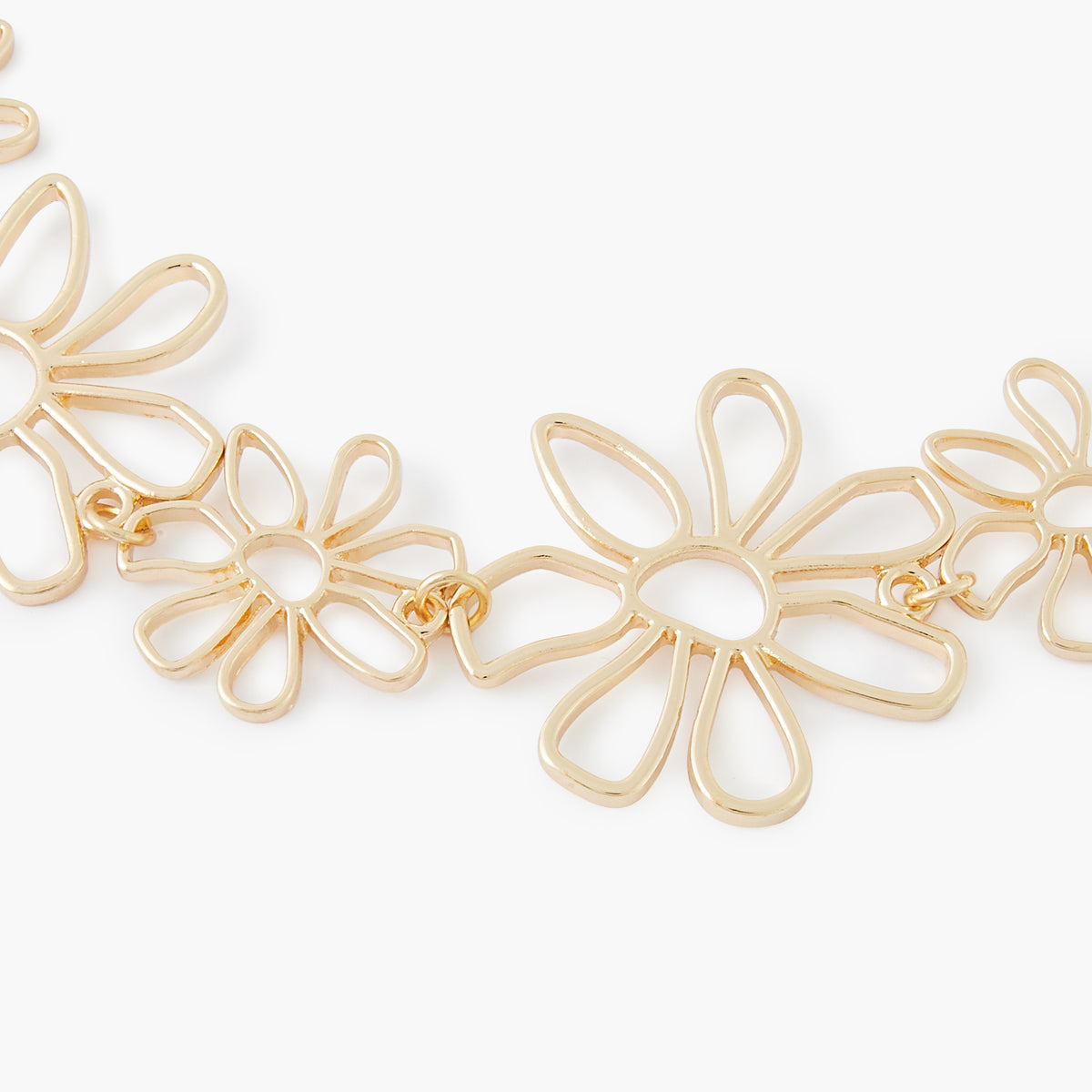 Collier plastron à fleurs