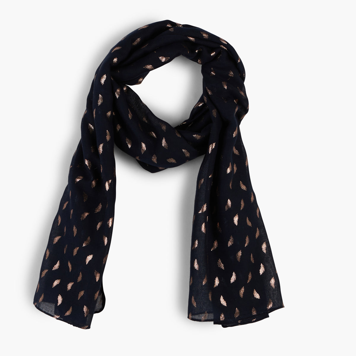 Foulard imprimé petites feuilles