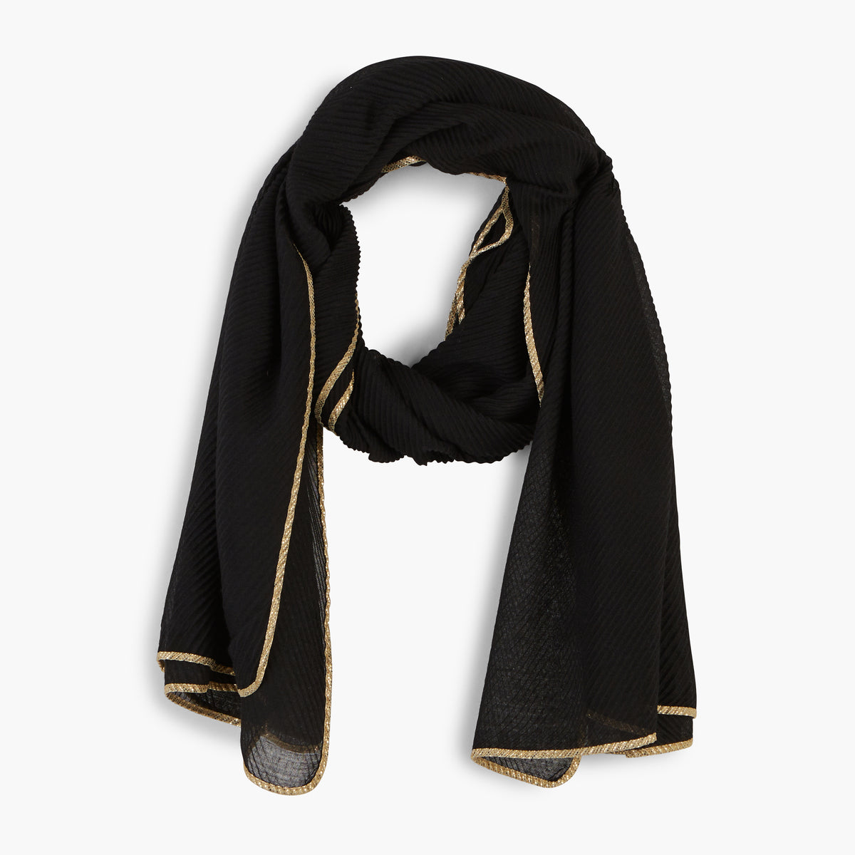 Foulard plissé bord foil