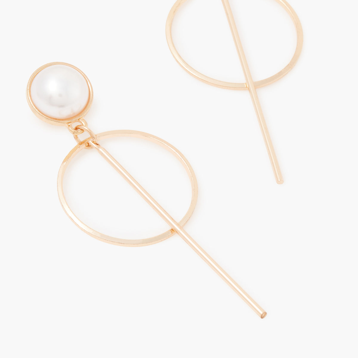 Boucles d'oreilles pendantes cercles et barres