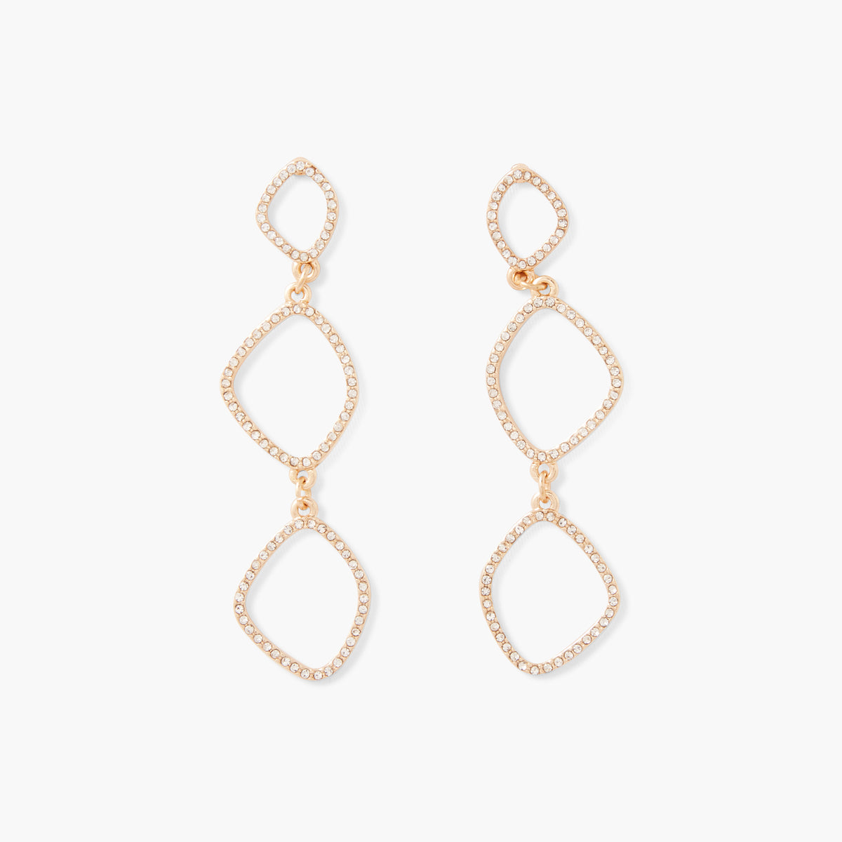 Boucles d'oreilles longues dorées