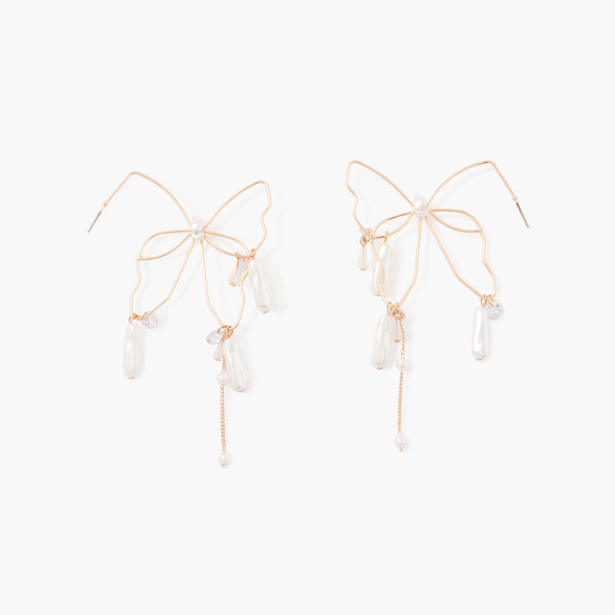 Boucles d'oreilles filaires papillon