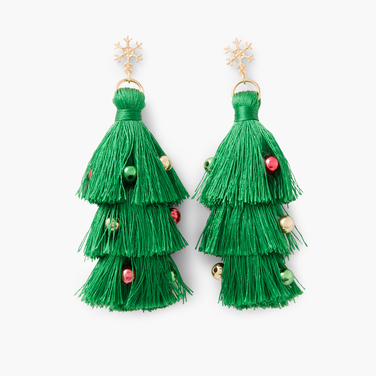 Boucles d'oreilles sapins pompons