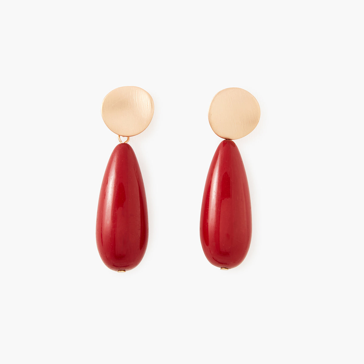 Boucles d'oreilles quilles rouges