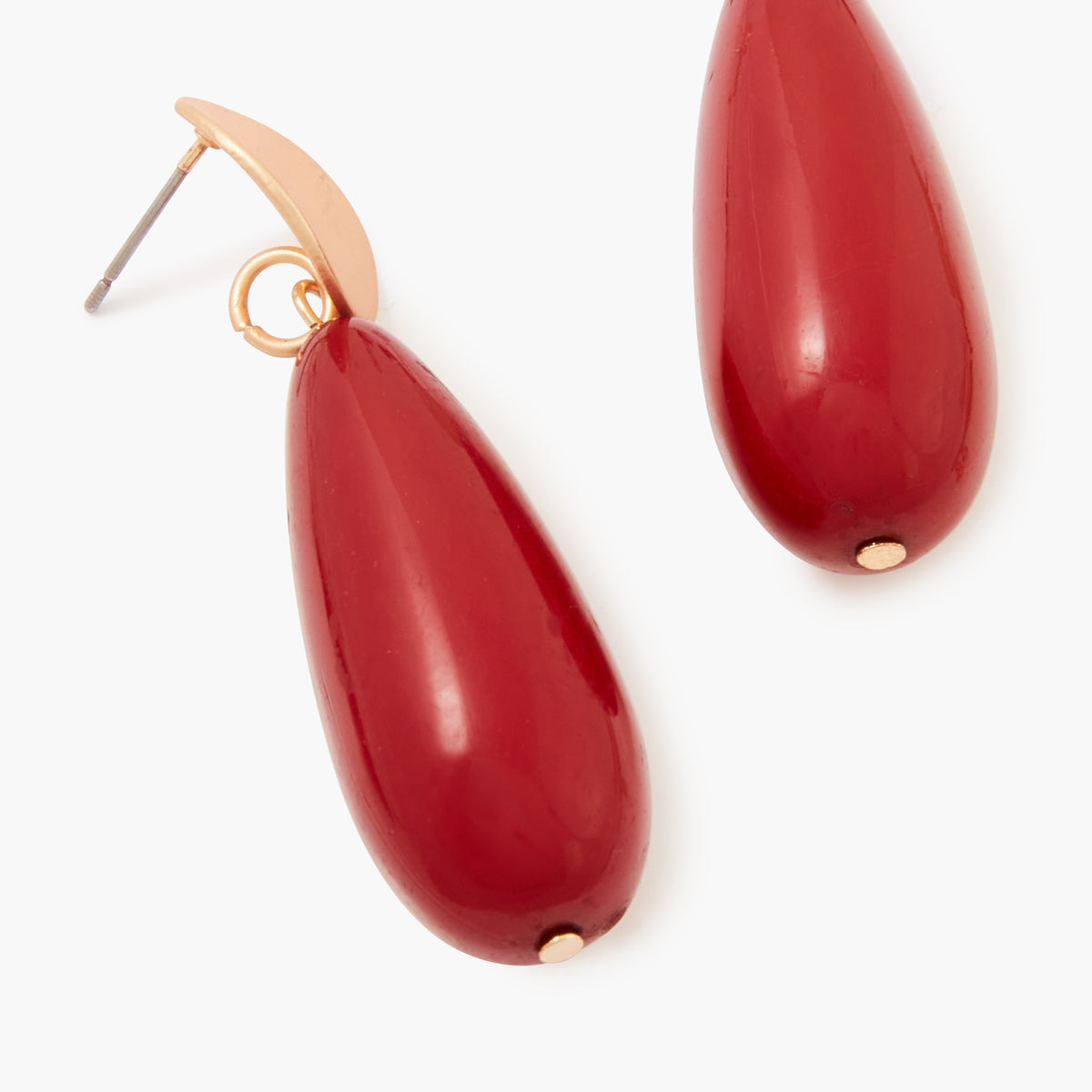 Boucles d'oreilles quilles rouges