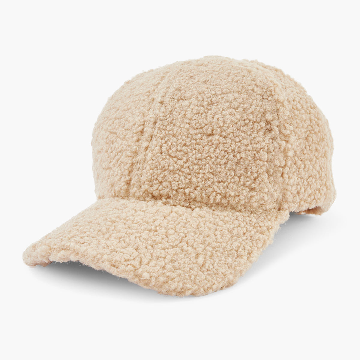 Casquette beige effet mouton