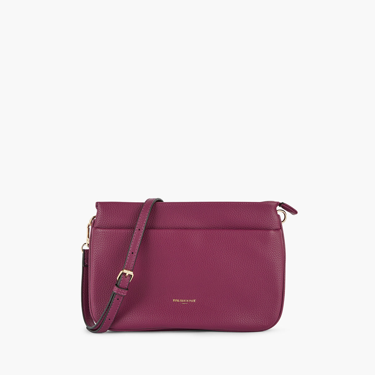 Sac à bandoulière effet grainé violet