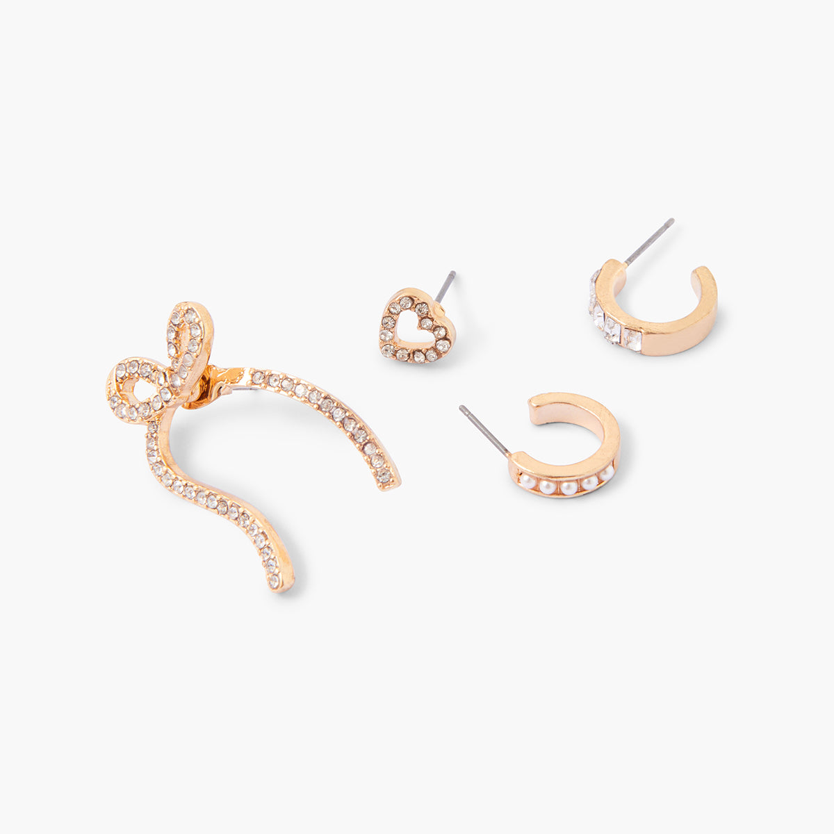 Set de 4 boucles d'oreilles dépareillées