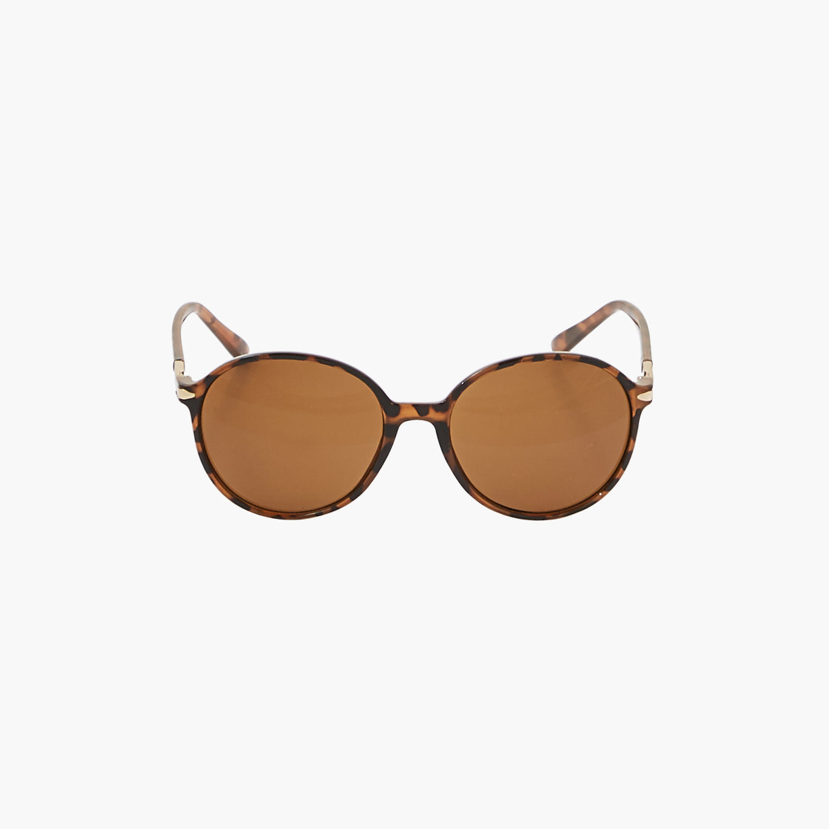 Lunettes de soleil marron rondes