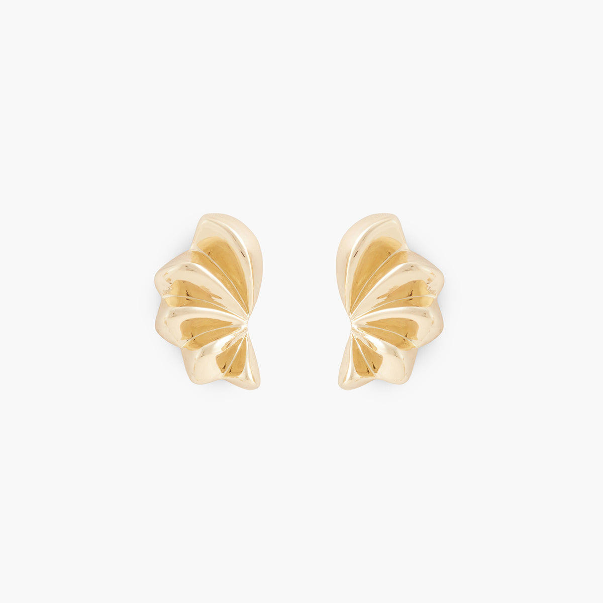 Boucles d'oreilles demi feuilles acier inoxydable