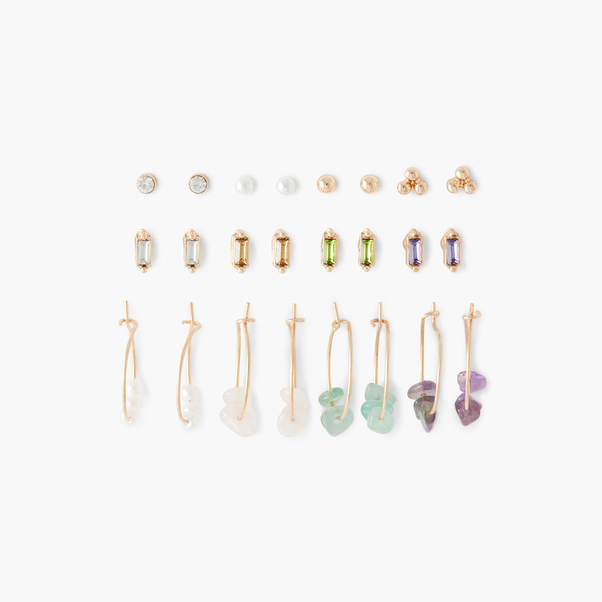 Set de 12 boucles d'oreilles