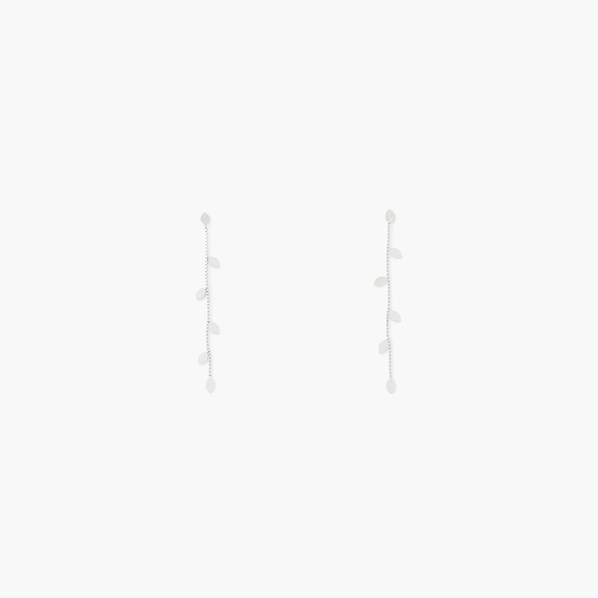 Boucles d'oreilles longues acier inoxydable argenté