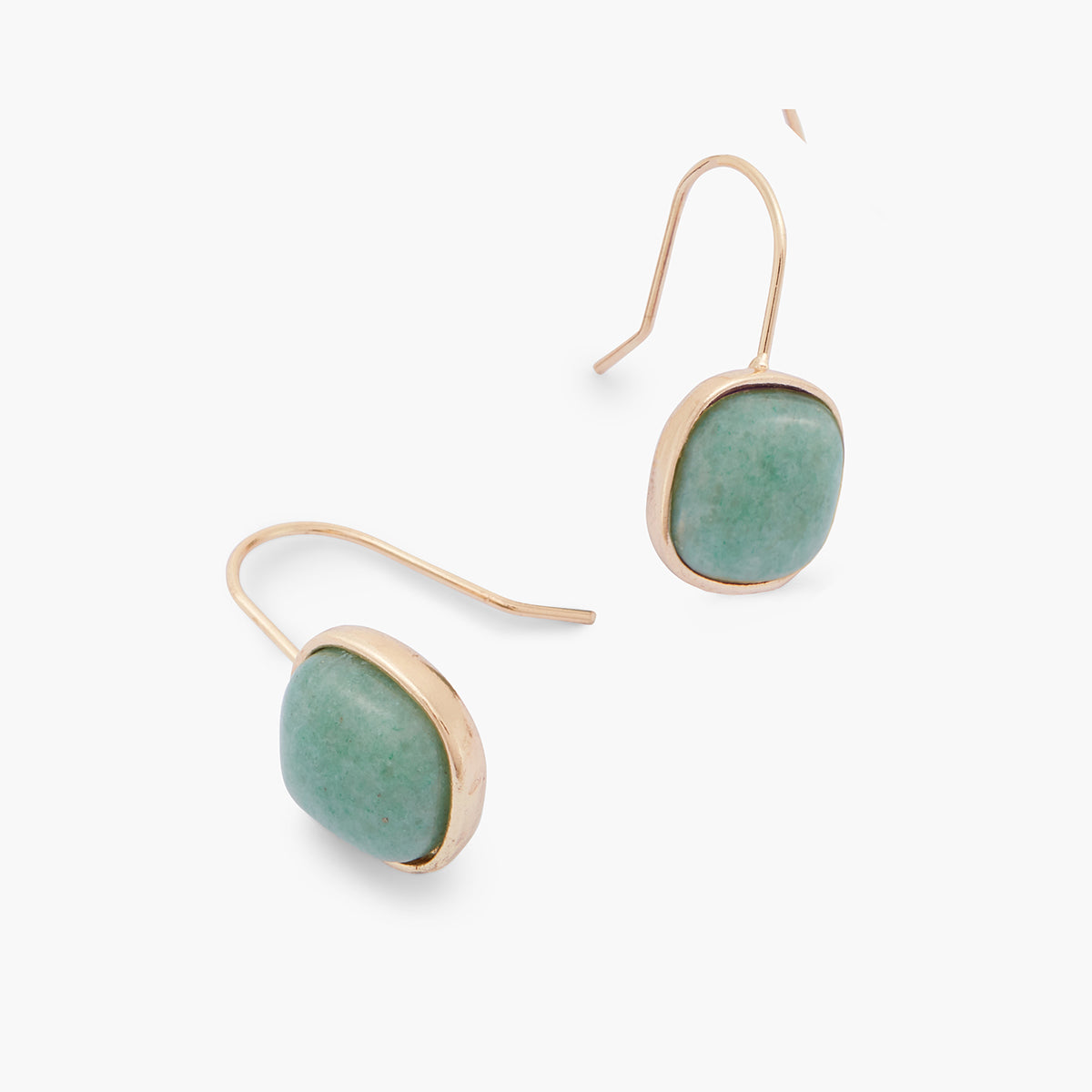 Boucles d'oreilles pierre de Jade verte