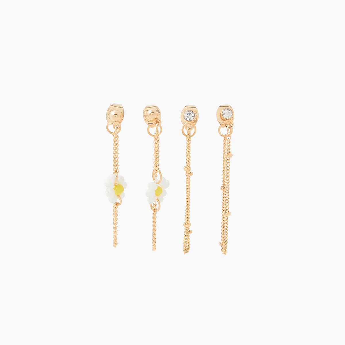 Set de boucles d'oreilles pendantes - doré