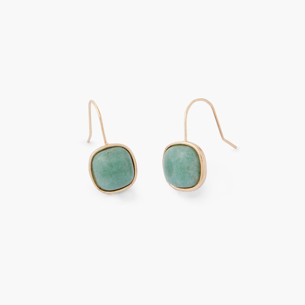 Boucles d'oreilles pierre de Jade verte