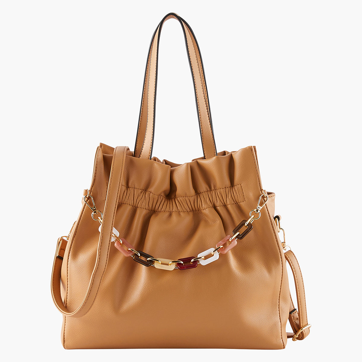 Sac porté épaule beige