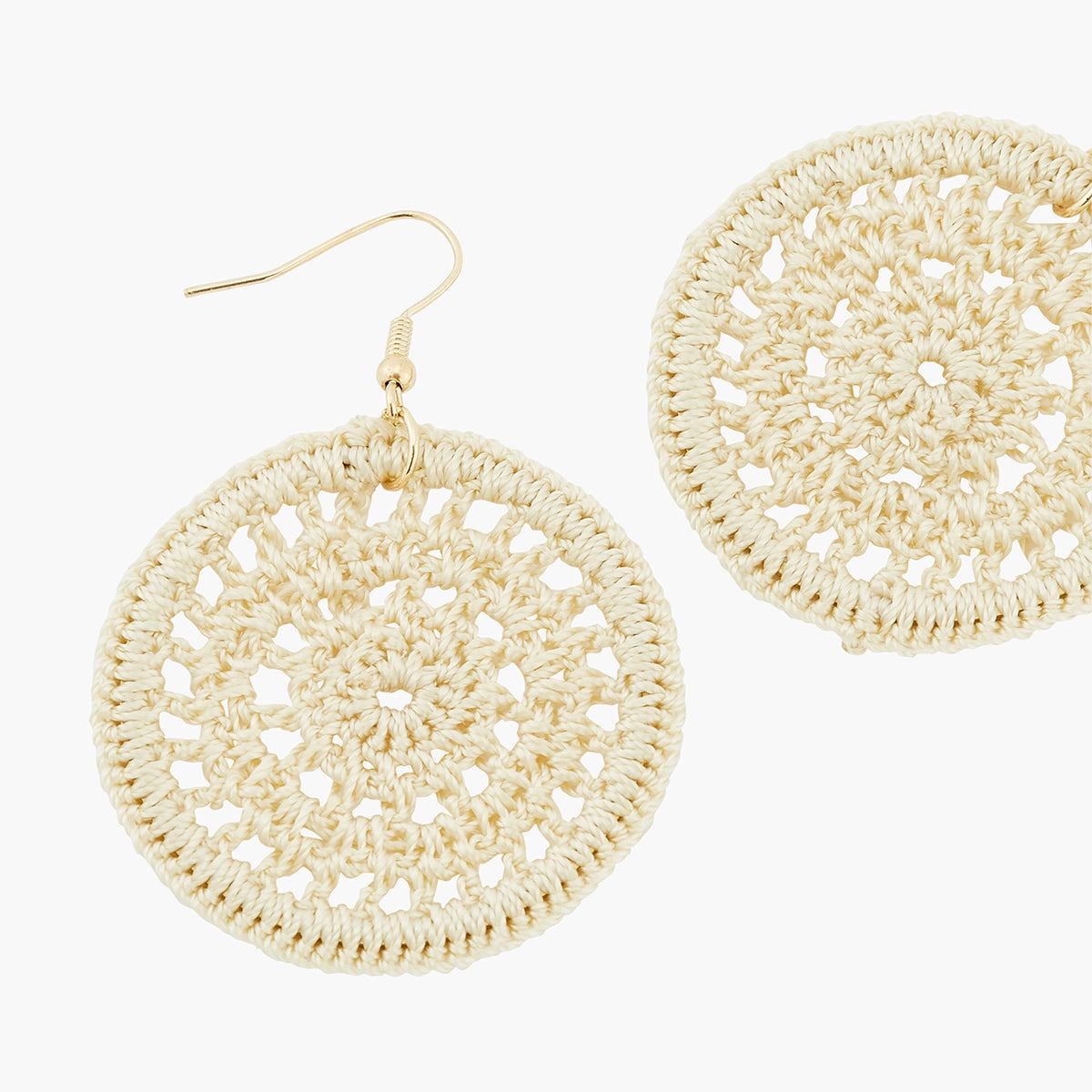 Boucles d'oreilles pendantes crochet ivoire