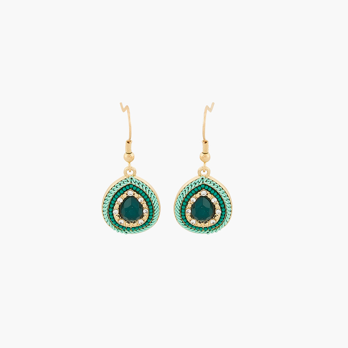 Boucles d'oreilles pendantes - vert