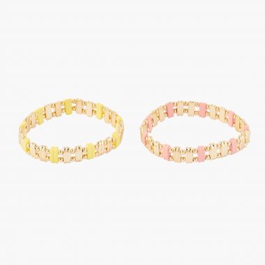 Set de 2 bracelets élastiques perles Soft Links