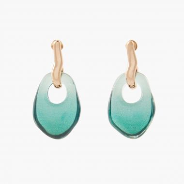 Boucles d'oreilles pendantes en acrylique Scultured Glass