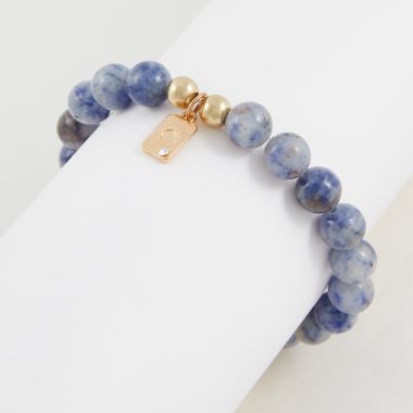 Bracelet perles de Sodalite - bleu