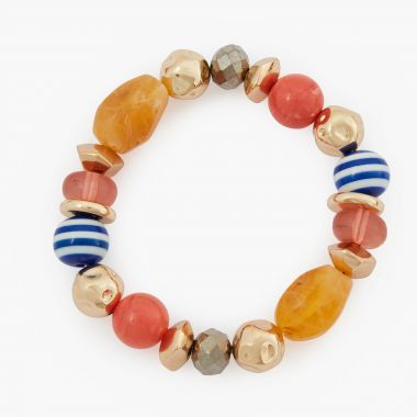 Bracelets élastique perles fantaisies - multicolore